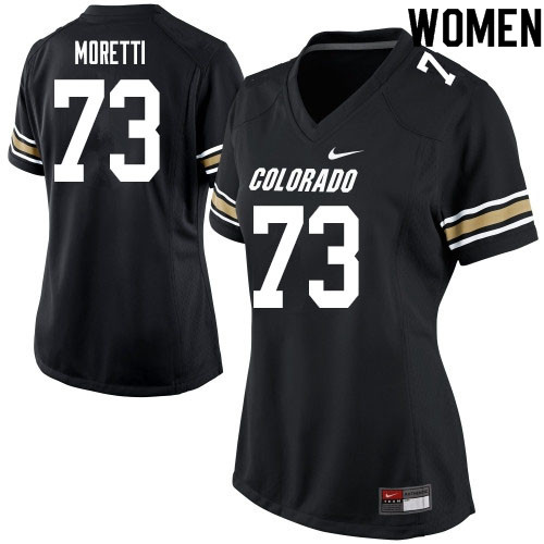 Women #73 Jacob Moretti Colorado Buffaloes College Football Jerseys Sale-Black - Click Image to Close